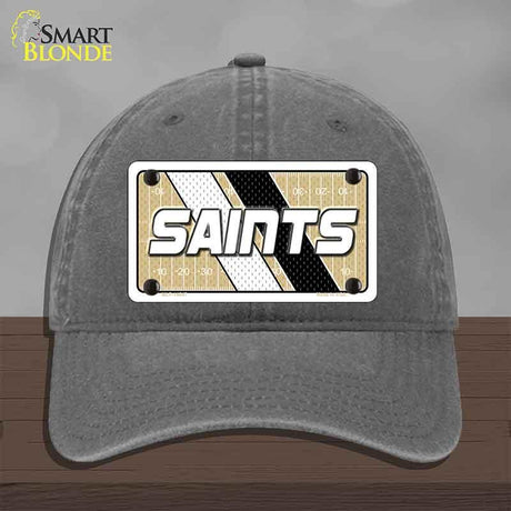SAINTS Graphic Novelty License Plate Hat HAT-MLP-14647 Unconstructed Cotton Charcoal