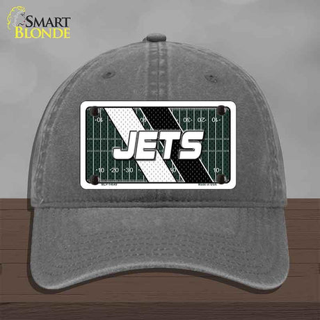 JETS Graphic Novelty License Plate Hat HAT-MLP-14649 Unconstructed Cotton Charcoal