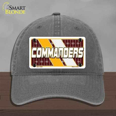 COMMANDERS Graphic Novelty License Plate Hat HAT-MLP-14656 Unconstructed Cotton Charcoal