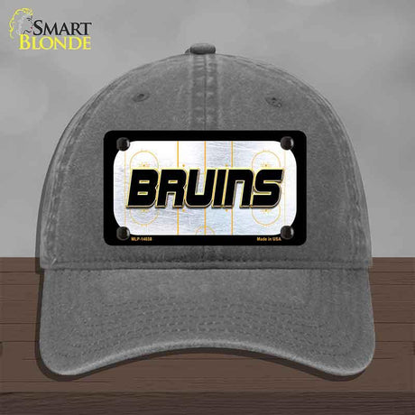 BRUINS Graphic Novelty License Plate Hat HAT-MLP-14658 Unconstructed Cotton Charcoal