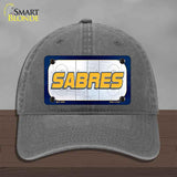 SABRES Graphic Novelty License Plate Hat HAT-MLP-14659 Unconstructed Cotton Charcoal