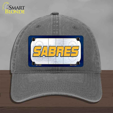 SABRES Graphic Novelty License Plate Hat HAT-MLP-14659 Unconstructed Cotton Charcoal