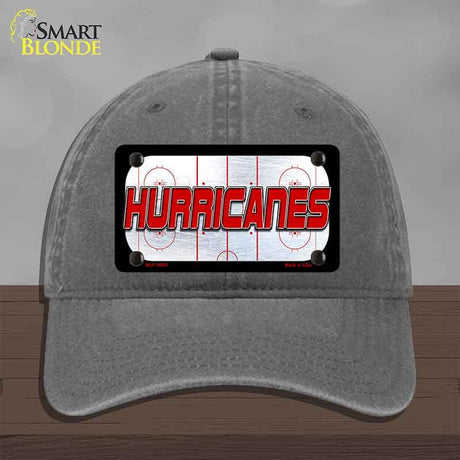HURRICANES Graphic Novelty License Plate Hat HAT-MLP-14661 Unconstructed Cotton Charcoal