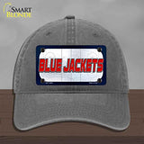BLUE JACKETS Graphic Novelty License Plate Hat HAT-MLP-14664 Unconstructed Cotton Charcoal