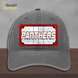 PANTHERS Graphic Novelty License Plate Hat HAT-MLP-14668 Unconstructed Cotton Charcoal