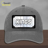 KINGS Graphic Novelty License Plate Hat HAT-MLP-14669 Unconstructed Cotton Charcoal