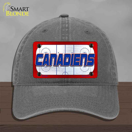 CANADIENS Graphic Novelty License Plate Hat HAT-MLP-14671 Unconstructed Cotton Charcoal