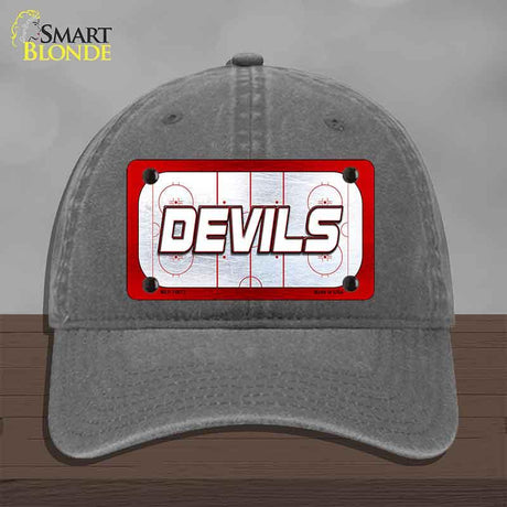 DEVILS Graphic Novelty License Plate Hat HAT-MLP-14673 Unconstructed Cotton Charcoal