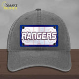 RANGERS Graphic Novelty License Plate Hat HAT-MLP-14675 Unconstructed Cotton Charcoal