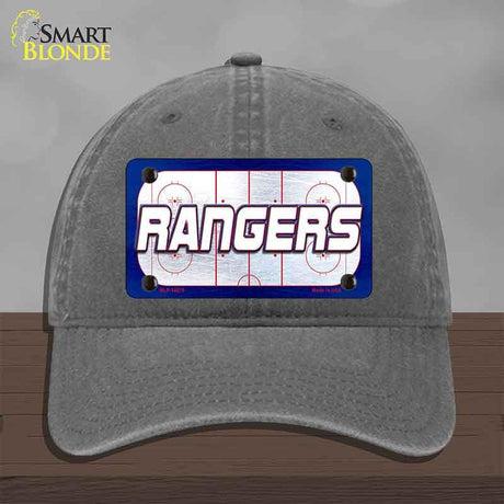 RANGERS Graphic Novelty License Plate Hat HAT-MLP-14675 Unconstructed Cotton Charcoal