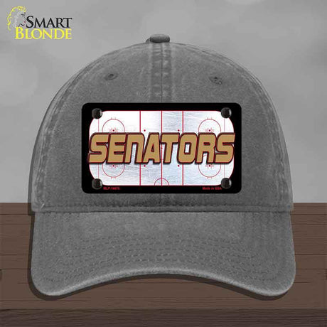 SENATORS Graphic Novelty License Plate Hat HAT-MLP-14676 Unconstructed Cotton Charcoal