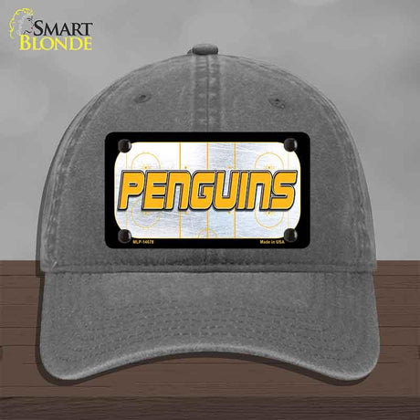 PENGUINS Graphic Novelty License Plate Hat HAT-MLP-14678 Unconstructed Cotton Charcoal