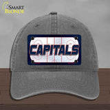 CAPITALS Graphic Novelty License Plate Hat HAT-MLP-14687 Unconstructed Cotton Charcoal
