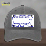 Northwest Territories Novelty License Plate Hat Unconstructed Cotton / Charcoal