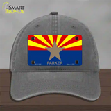 Parker Arizona State Flag Novelty License Plate Hat Unconstructed Cotton / Charcoal