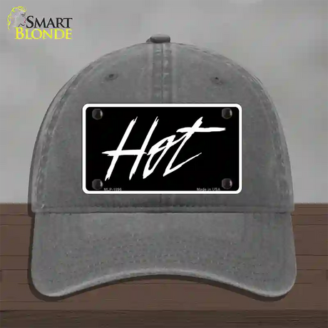 Hot Novelty License Plate Hat Unconstructed Cotton / Charcoal