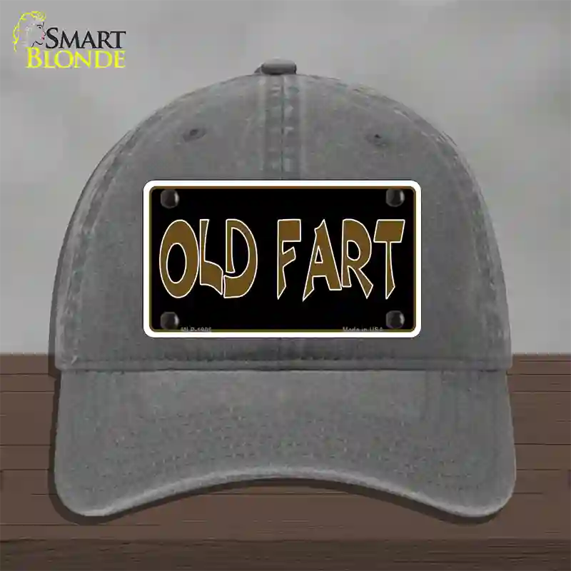 Old Fart Novelty License Plate Hat Unconstructed Cotton / Charcoal