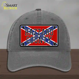 Hazard County Confederate Flag Novelty License Plate Hat Unconstructed Cotton / Charcoal