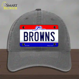 Browns Ohio State Novelty License Plate Hat Unconstructed Cotton / Charcoal