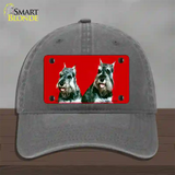 Schnauzer Dog Novelty License Plate Hat Unconstructed Cotton / Charcoal