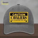 Caution Cavaliers Fan Novelty License Plate Hat Unconstructed Cotton / Charcoal