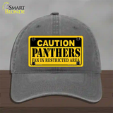 Caution Panthers Hockey Novelty License Plate Hat Unconstructed Cotton / Charcoal