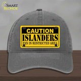 Caution Islanders Novelty License Plate Hat Unconstructed Cotton / Charcoal