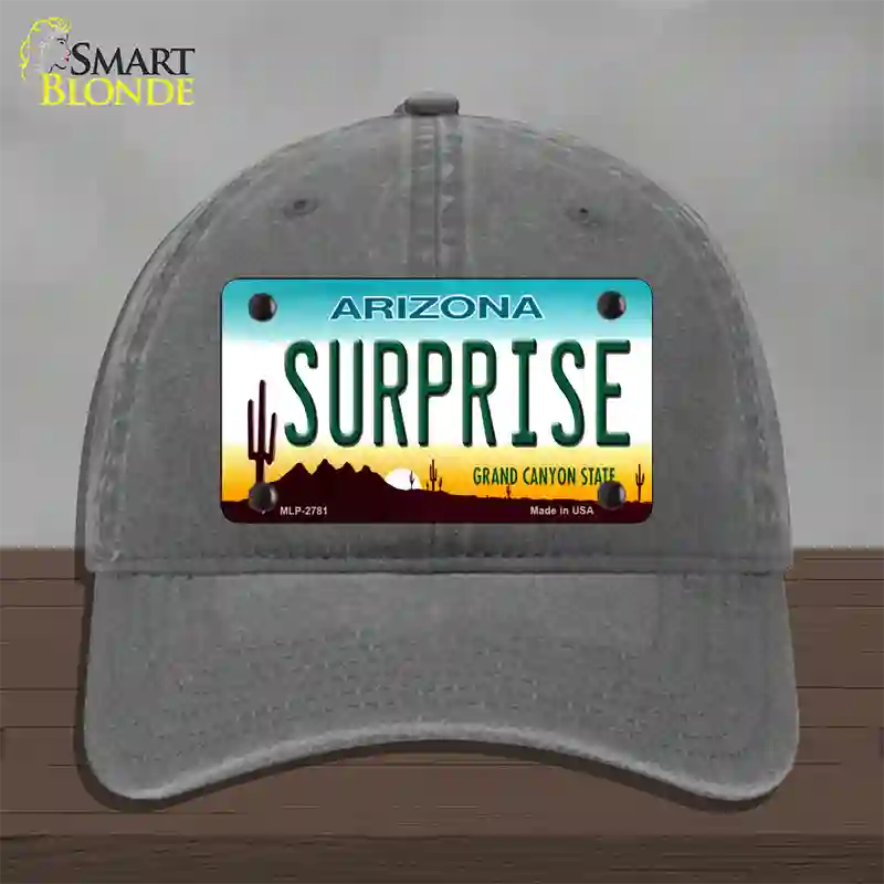 Surprise Arizona Novelty License Plate Hat Unconstructed Cotton / Charcoal