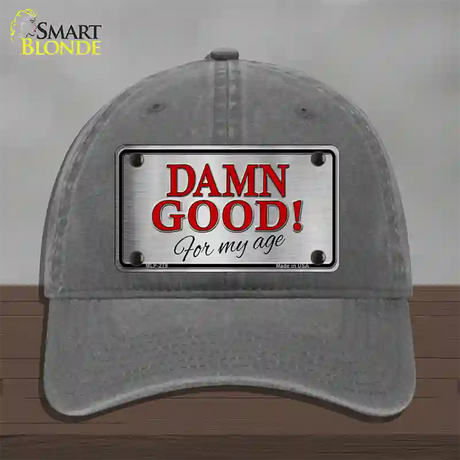 Damn Good Novelty License Plate Hat Unconstructed Cotton / Charcoal