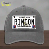 Rincon Puerto Rico Novelty License Plate Hat Unconstructed Cotton / Charcoal