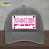 Spoiled But Not Rotten Novelty License Plate Hat Unconstructed Cotton / Charcoal
