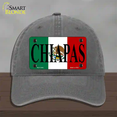 Chiapas Novelty License Plate Hat Unconstructed Cotton / Charcoal
