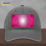Pink White Fade Scratched Novelty License Plate Hat Unconstructed Cotton / Charcoal