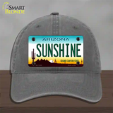 Sunshine Arizona Novelty License Plate Hat Unconstructed Cotton / Charcoal