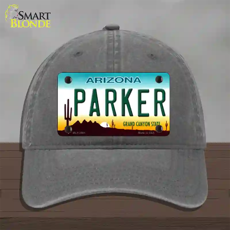 Parker Arizona Novelty License Plate Hat Unconstructed Cotton / Charcoal