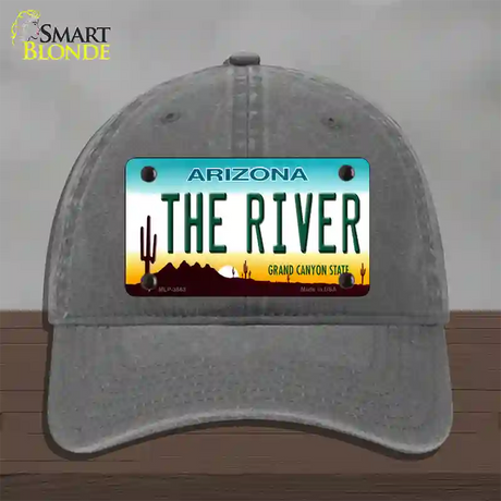 The River Arizona Novelty License Plate Hat Unconstructed Cotton / Charcoal