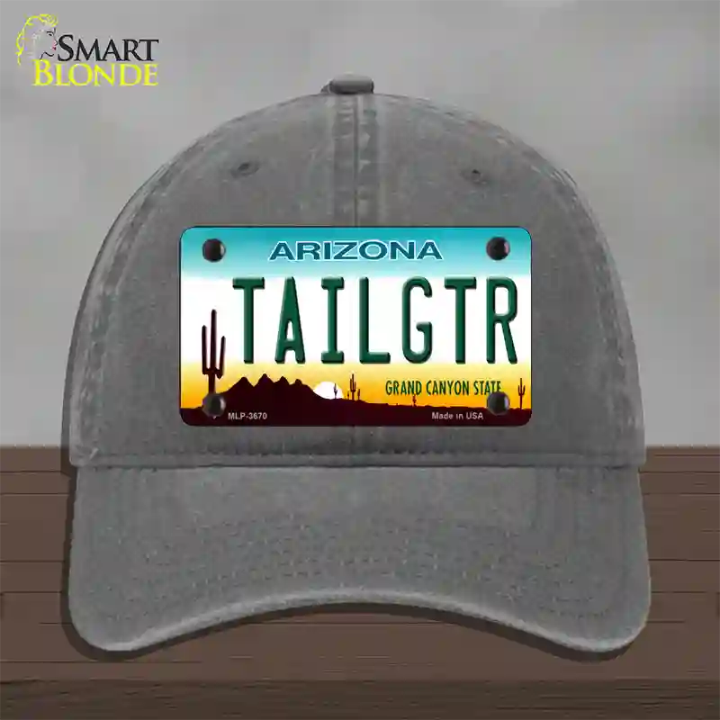 Tailgtr Arizona Novelty License Plate Hat Unconstructed Cotton / Charcoal
