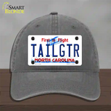 Tailgtr North Carolina Novelty License Plate Hat Unconstructed Cotton / Charcoal