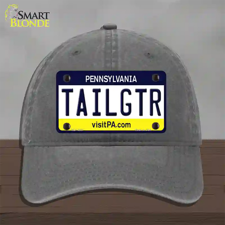 Tailgtr Pennsylvania Novelty License Plate Hat Unconstructed Cotton / Charcoal