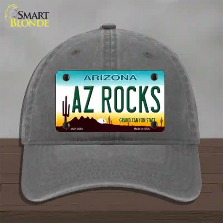 Az Rocks Novelty License Plate Hat Unconstructed Cotton / Charcoal