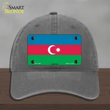 Azerbaijan Flag Novelty License Plate Hat Unconstructed Cotton / Charcoal