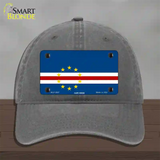 Cape Verde Flag Novelty License Plate Hat Unconstructed Cotton / Charcoal