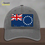 Cook Island Flag Novelty License Plate Hat Unconstructed Cotton / Charcoal