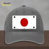 Japan Flag Novelty License Plate Hat Unconstructed Cotton / Charcoal