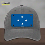 Micronesia Flag Novelty License Plate Hat Unconstructed Cotton / Charcoal