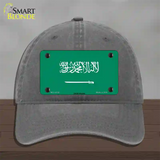 Saudi Arabia Flag Novelty License Plate Hat Unconstructed Cotton / Charcoal
