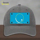 South Pacific Commission Flag Novelty License Plate Hat Unconstructed Cotton / Charcoal