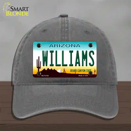 Williams Arizona Novelty License Plate Hat Unconstructed Cotton / Charcoal