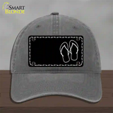 Flip Flops Offset Novelty License Plate Hat Unconstructed Cotton / Charcoal