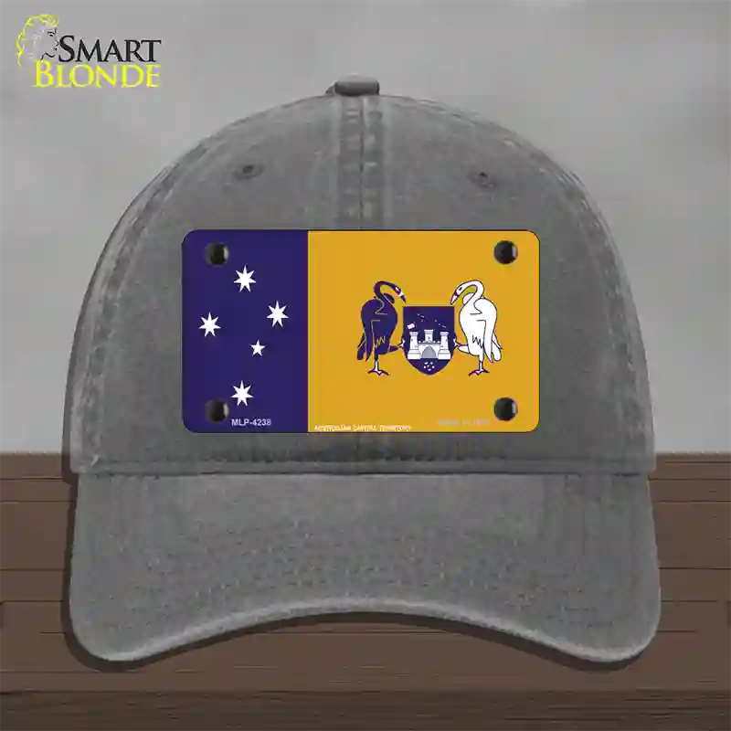 Australia Capital Territory Novelty License Plate Hat Unconstructed Cotton / Charcoal
